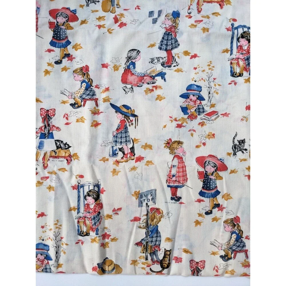 Vintage Holly Hobbie Fabric by American Greetings Cute Girls & Cats 44